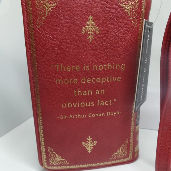 SHERLOCK HOLMES RED WALLET WRISTLET-NEW! - Picture 2 of 4